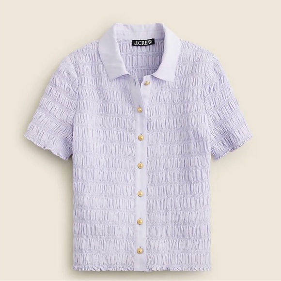 J. Crew Tops - J. Crew Smocked button up shirt